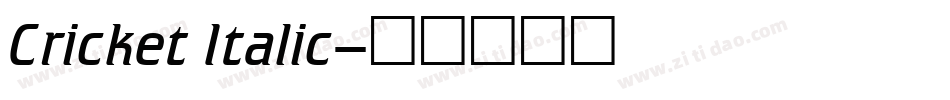 Cricket Italic字体转换